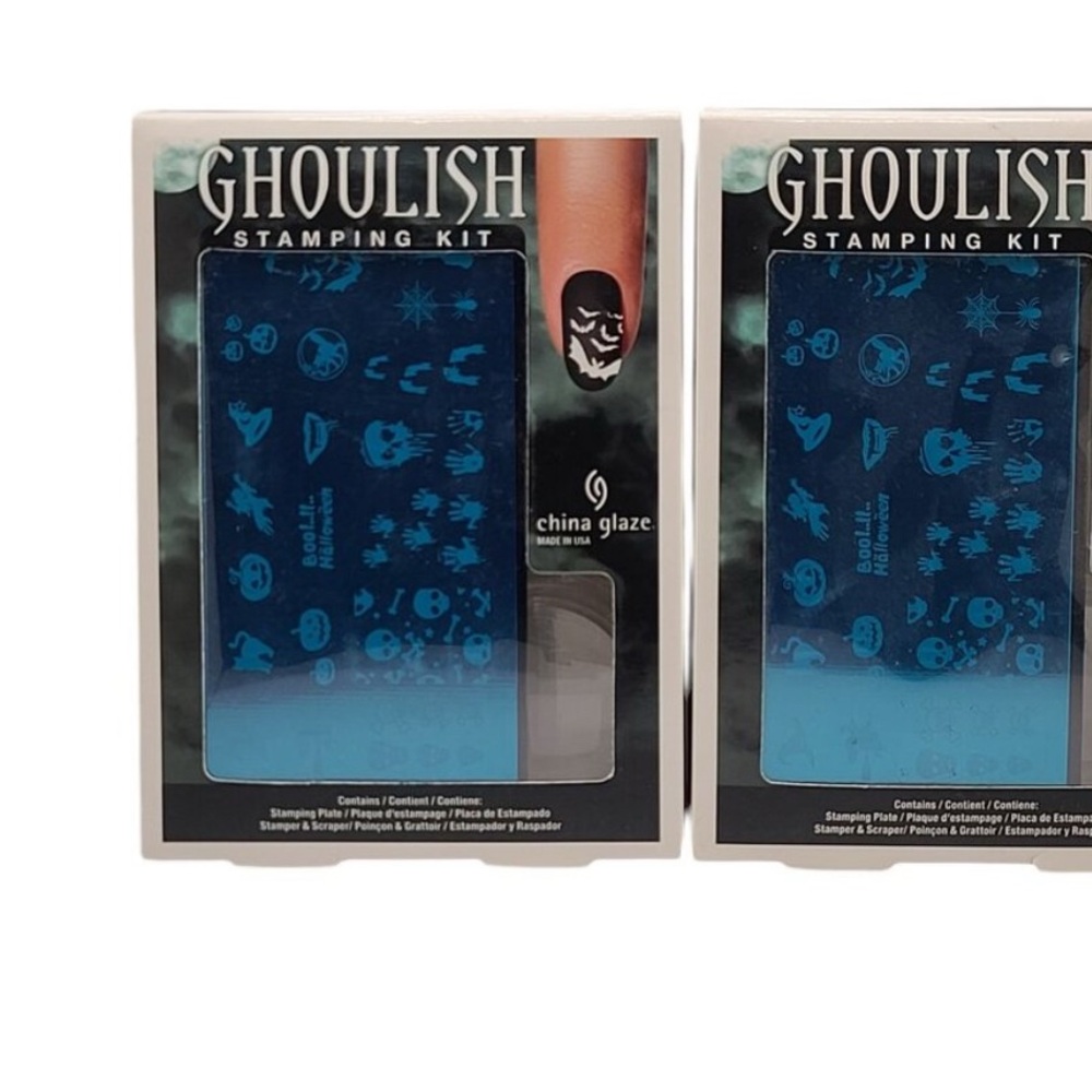2 China Glaze Ghoulish Stamping Kits